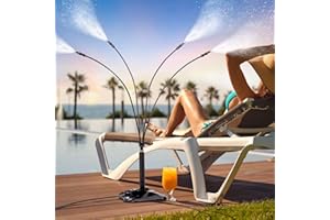 RAFOW Standing Misters for Outside Patio: Portable Misting System for Cooling Outdoor - 26.5Ft Stand Misting Line with 31.5 Inch Height Water Mister for Yard Garden BBQ Party Pool Water Playing Sprinklers
