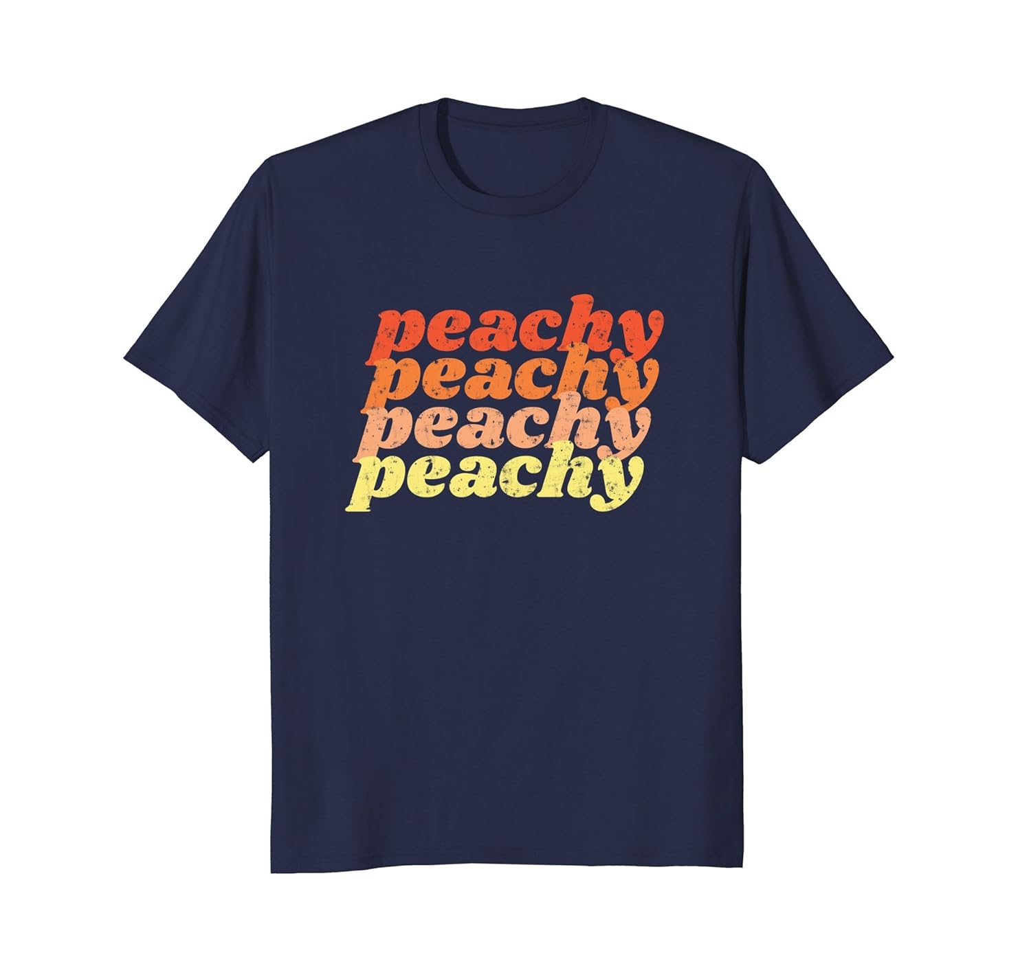 Peachy T Shirt Vintage Retro 70s Distressed Style Teehay