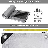 SHANNA 3x5 m Tarpaulin Waterproof Heavy Duty 180 GSM PE with Grommets view 2