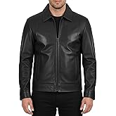 Jnriver Lambskin Leather Jacket Men - Wick Style Vintage Real Lambskin Mens Leather Jacket
