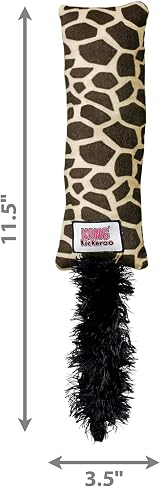 KONG Kickeroo Cat Toy with North American Catnip Giraffe Pattern view 3