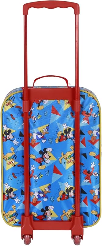 Mickey Mouse Scooter-Trolley Mala 3D Suave, Azul, 17 x 33 x 52 cm, Capacidade 26 L