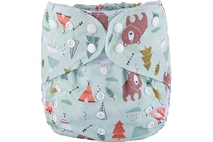 2 to 7 Years Old Junior Big Cloth Diaper Nappy Pocket Reusable Washable Baby Toddler (Bear)