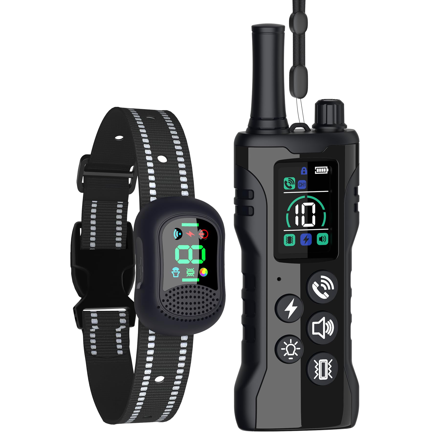 Photo 1 of **MISSING OPERATING INSTRUCTINS*** BUKEWIT Dog Shock Collar-4900Ft Dog Training Collar with Remote,IP67 Waterproof Electric Collar with 4 Training Modes,Support Remote Calling Feature,Rchargeable E-Collarfor All Dog Sizes (10-120lbs)
