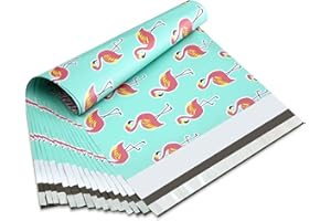 UCGOU Poly Mailers 10x13 Inch Flamingo Designer 100 Pack Patterned #4 Shipping Bags Mailing Envelopes Self Seal Waterproof and Tear Proof Boutique Postal Small Business for Clothes