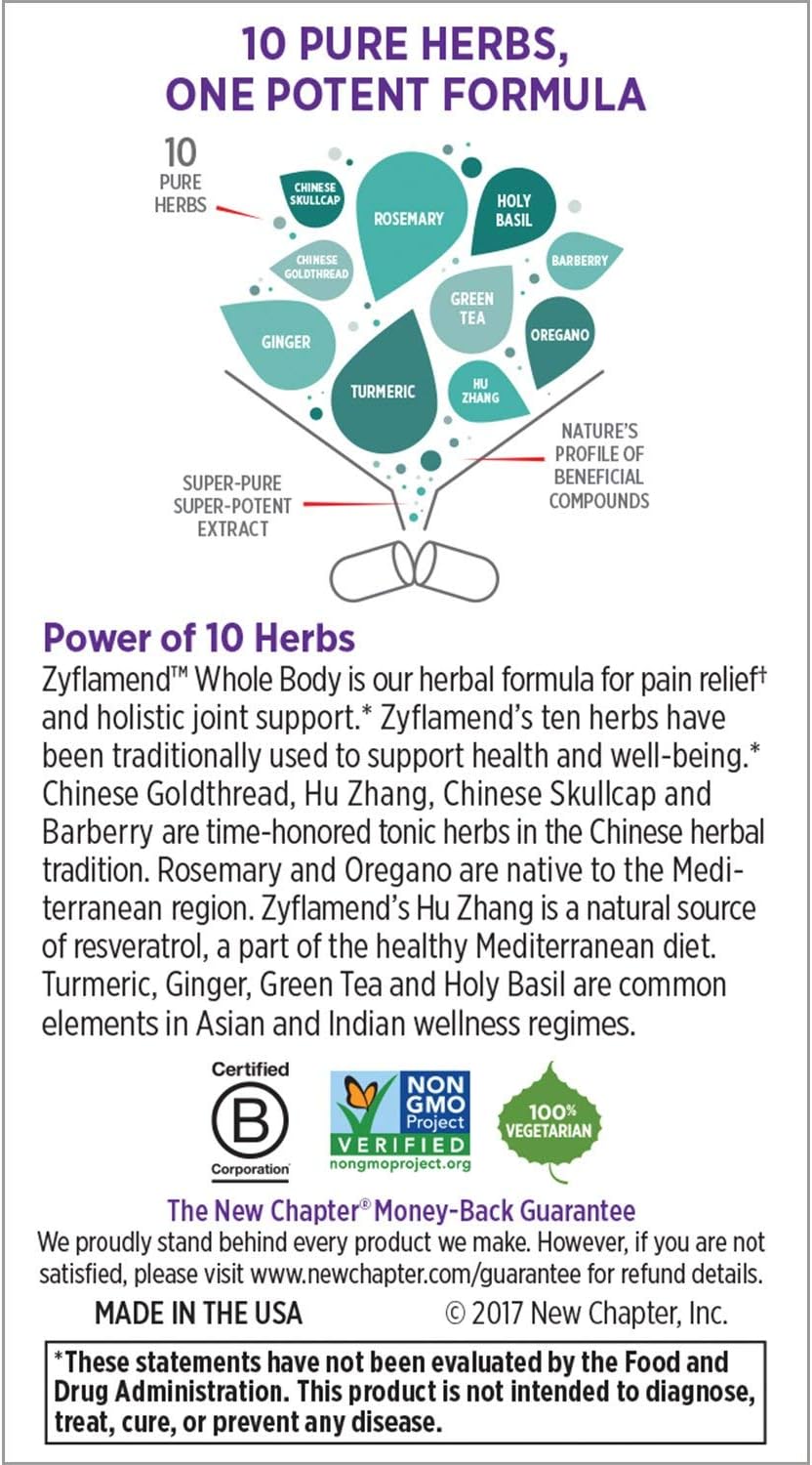 New Chapter Multi-Herbal + Joint Supplement, Zyflamend Whole Body for Healthy Inflammation Response: Health & Personal Care