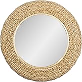 Athena Mirror French Gold/Natural Seagrass