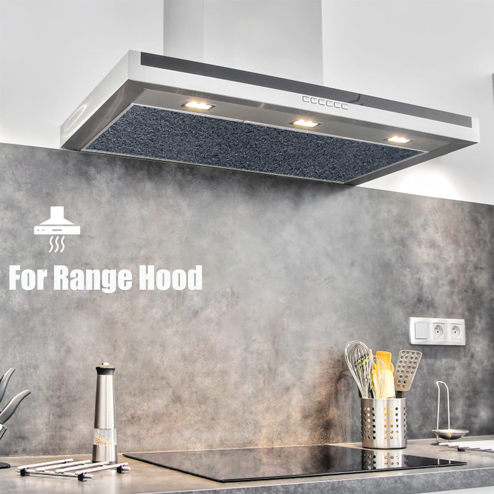 STEELSOFT Extra Thick(3/8'') 16x50''MERV 7 Cut To Size Activated Carbon Filter Charcoal Air Filter Sheet for Litter Box,Compost Bin,Air Purifier,AC,Range Hood Odor Absorbing