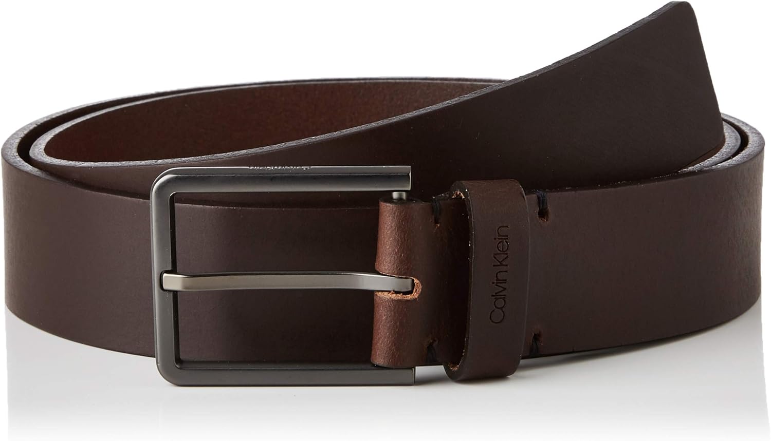 Calvin Klein Belt, 3.5cm New Essential Belt Men's, Brown, 42 (Manufacturer size 95) Amazon.co