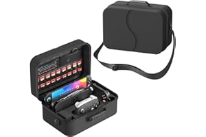 LXFEIFANTECH [COMPACT UPGRADE] All-in-One Carrying Case for Nintendo Switch 2 with Dock | Portable Hard Protective Case Holds 18 Games, Pro Controller, Accessories | Precision Cutouts Prevent Thumbstick Damage | Storage Organizer for Daily Carry & Travel | Black