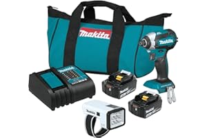 MAKITA U.S.A. INC. Makita XDT131X2 18V LXT® Lithium‑Ion Brushless Cordless Impact Driver Kit with L.E.D Flashlight and 2 Batteries (3.0Ah)