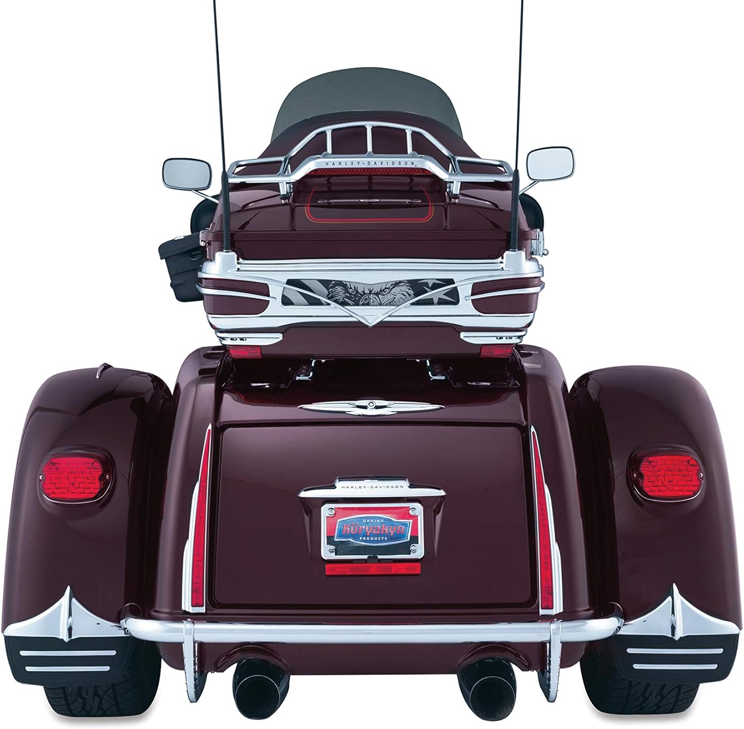 Chrome Kuryakyn 7220 Accent Accessory Rear Wheel Mud Flaps/Splash Guards for 201119 Harley