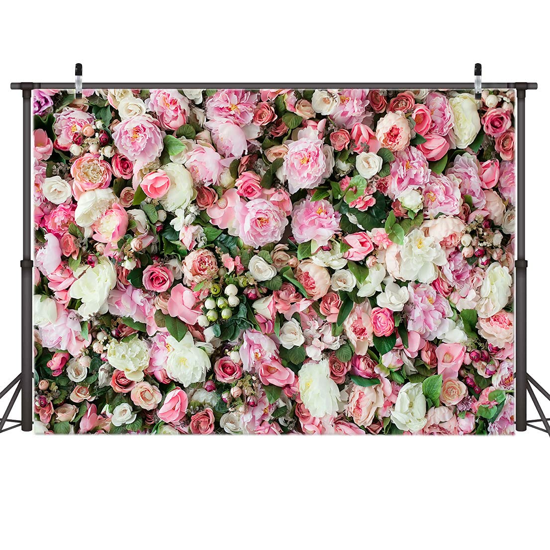 AIIKES 7x5FT Flower Wall Backdrop Wedding Birthday Party Photography Background Romantic Flower Wall Decoration Banner 11-008