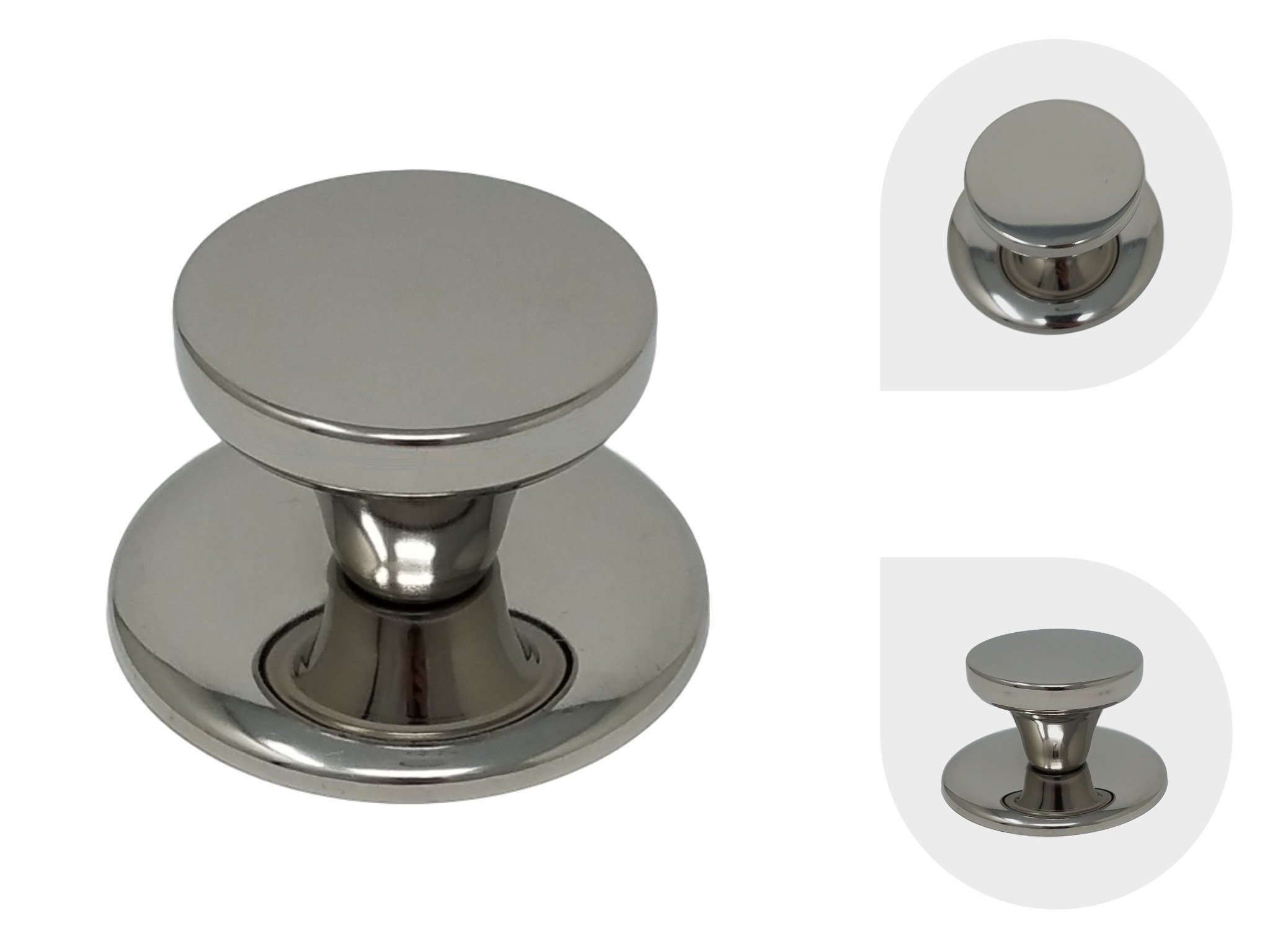 Melzon Cookware Universal Replacement Lid Knob - Stainless Steel, Rust Free Kitchen Pot Lid Handle, Gloss Finish