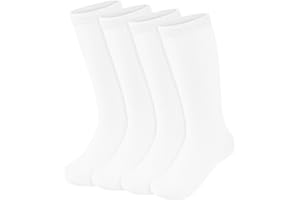 Hryrbay 2 Pairs Kids Soccer Socks Toddler Girls Knee High Socks Uniform Sock Three Stripes for Boys Girls