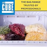 LE CUBE Freezer Bags 200 Medium Food Storage Clear Plastic White Write-on Panel view 4