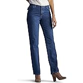 Lee Womens Petite Relaxed Fit All Cotton Straight Leg Jean
