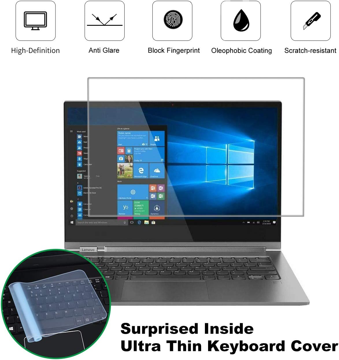 KEANBOLL 2 Pack Matte Anti-Glare Screen Protector for 13.3 Inch Laptop,Notebook Without Numeric Keypad Keyboard (Width 12.48