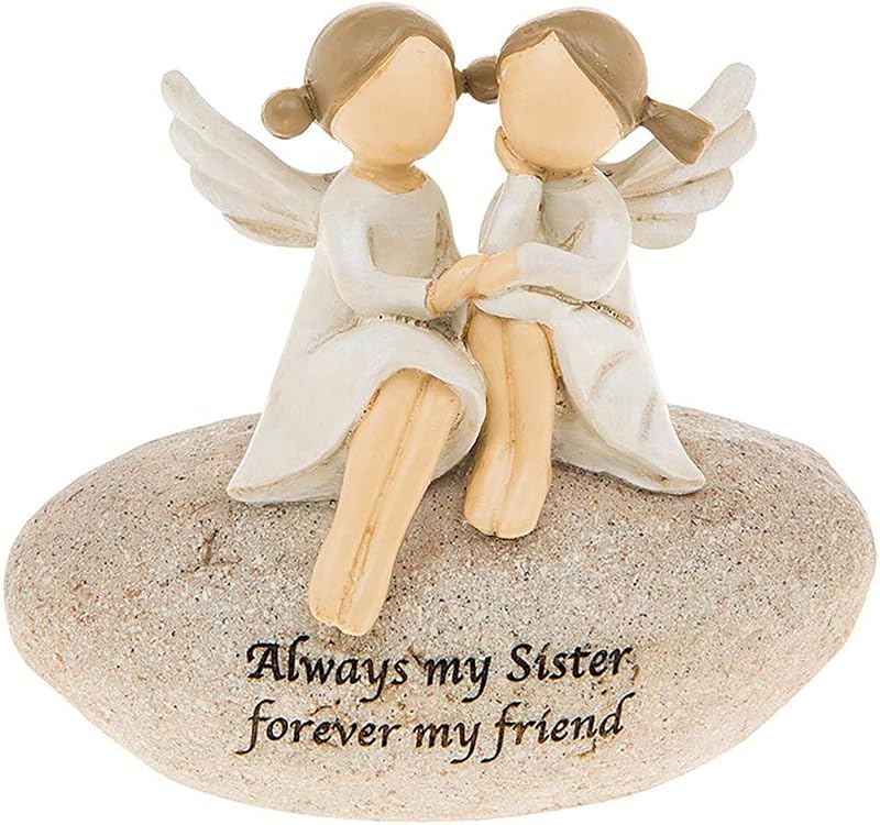 Angels Always My Sister Forever My Friend Engraved Pebble Gift