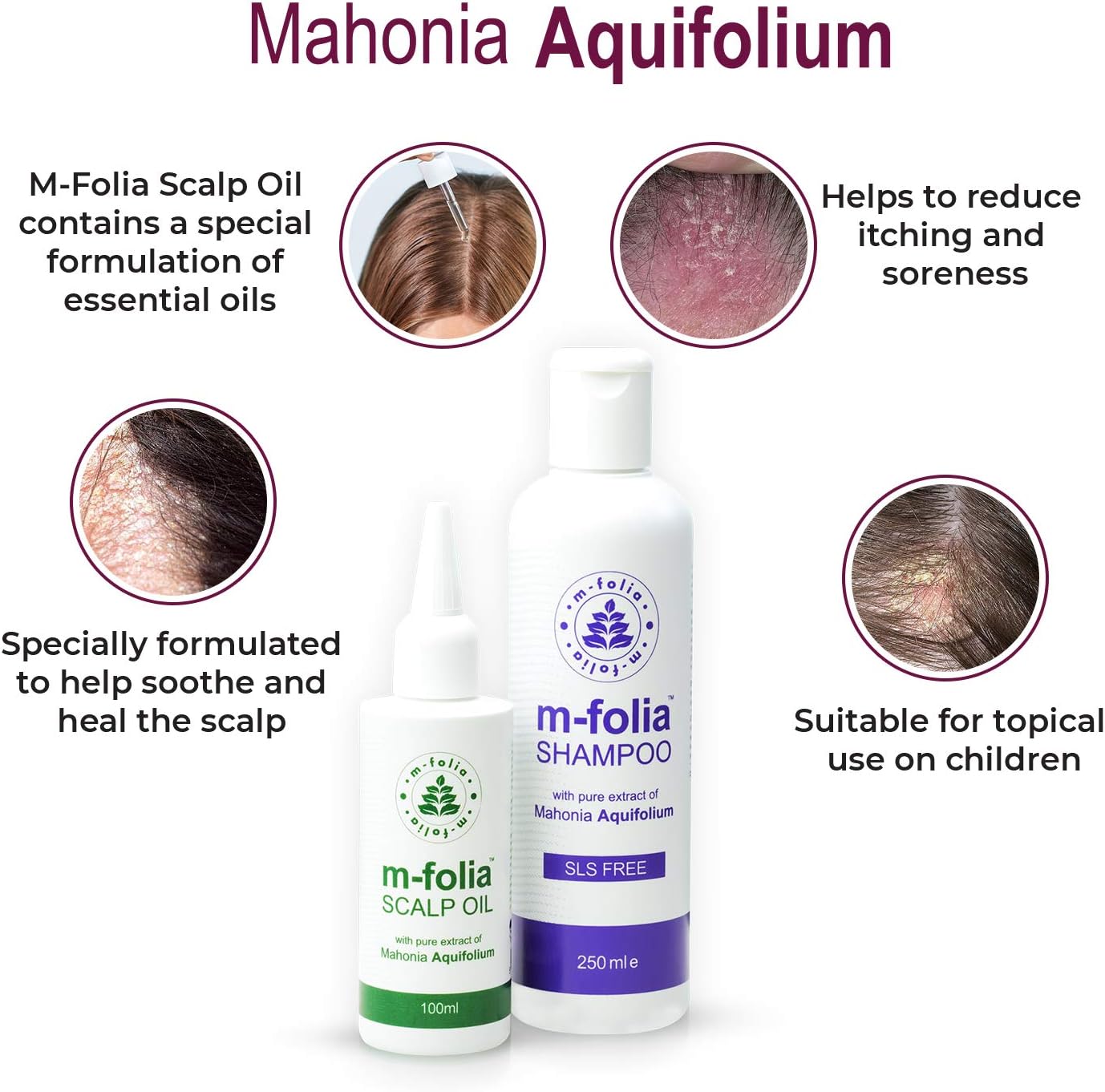 M-Folia Psoriasis Scalp Shampoo and Scalp Oil Hair Care Treatment Formulated to Treat the Psoriasis Scalp, Flaky Scalp - Image 3