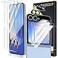 [3 + 3 + 2 Pack] Screen Protector Compatible with Galaxy Z Flip 6 5G, 3 Inner TPU Screen Protectors + 3 External Tempered Film + 2 Camera Lens Glass, Easy Install with Alignment Tool