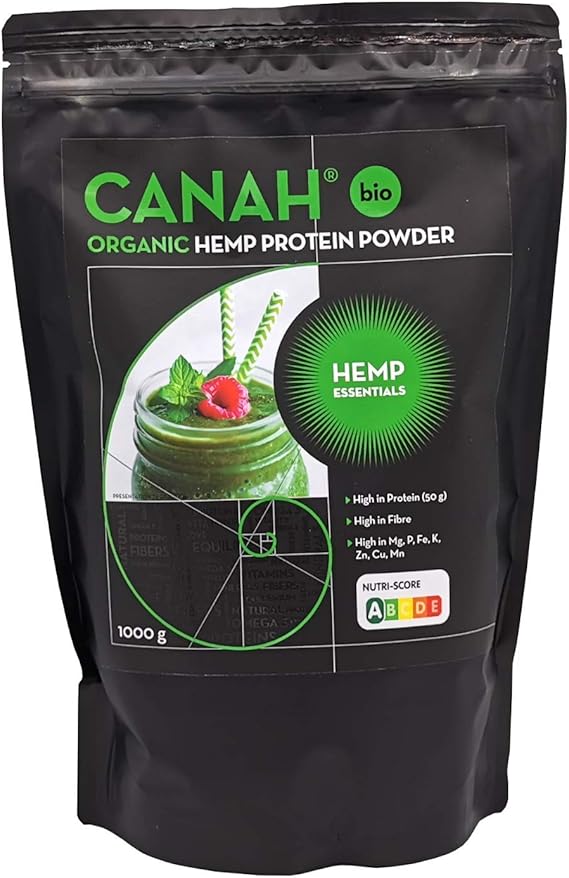 Organic Hemp Protein Powder by Canah 1 kg High in Protein Omega 3
