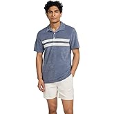 Faherty Men's Cabana Towel Terry Surf Stripe Polo