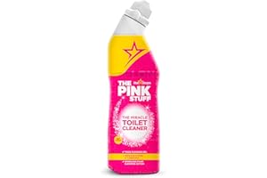 The Pink Stuff Miracle Toilet Cleaner, 750ml – Powerful Stain-Removing Gel for a Sparkling Clean Bowl – Eliminates Limescale, Tough Stains & Odors with Fresh Rhubarb Scent