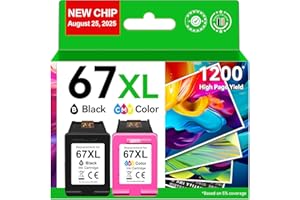 67XL Ink Cartridges Compatible for HP 67 Ink Cartridges Combo Pack Black Color Fit for Deskjet 2855e 4255e 2700 2755e 2734e 2