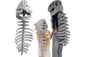 Dinosaur Skeleton Plush Costume, Wearable Dinosaur Skeleton