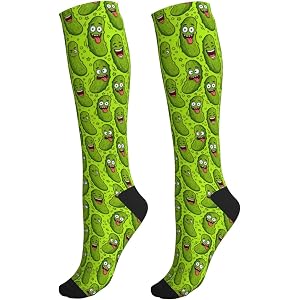 AIMASTZ Hen Floral Compression Socks for Women Men | Knee High Support Stockings for Running Travel Nurse Flight Athletic