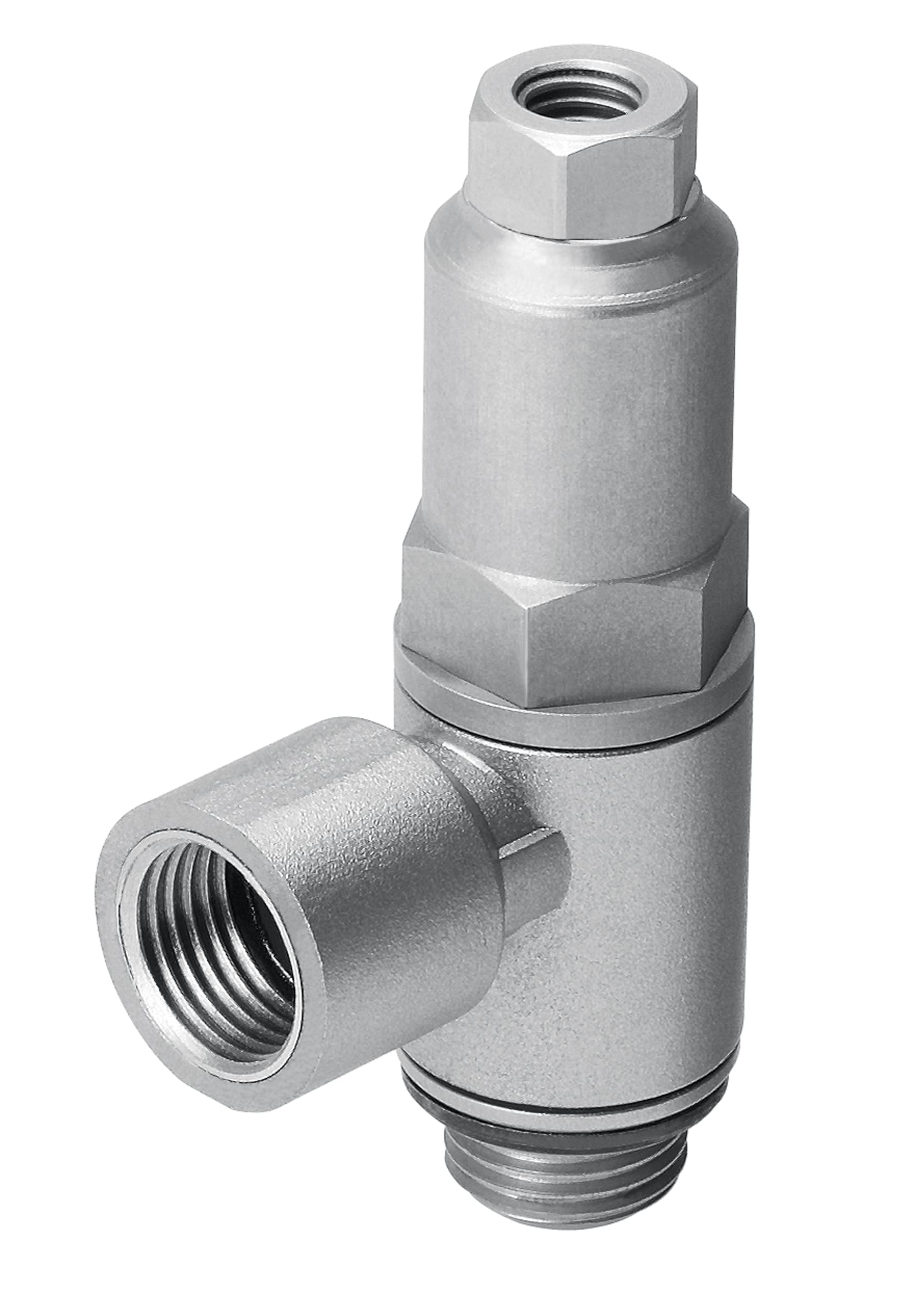 Festo GRLZ-M5-QS-4-D One-Way Flow Control Valve, Threaded, One-Way Flow Control Function for Supply Air, 0.2-10 bar Pressure