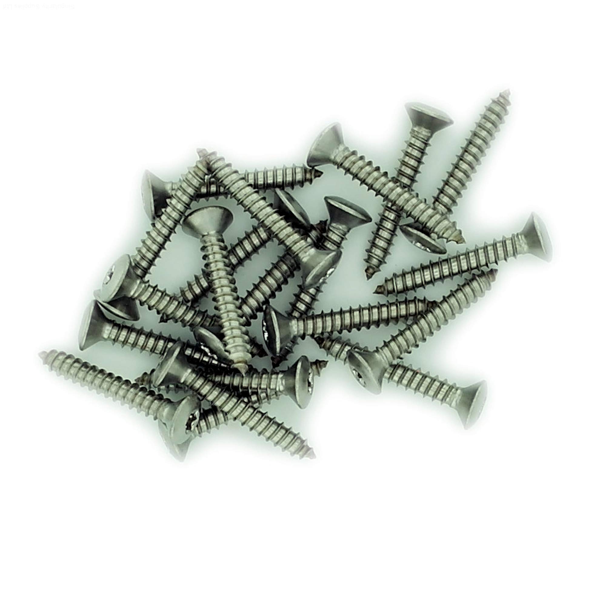 No.7 x 0.875 (3.9mm x 22mm) TX Raised Countersunk Self-Tapping Screw - Stainless Steel (A2) (Pack of 20) — image 1