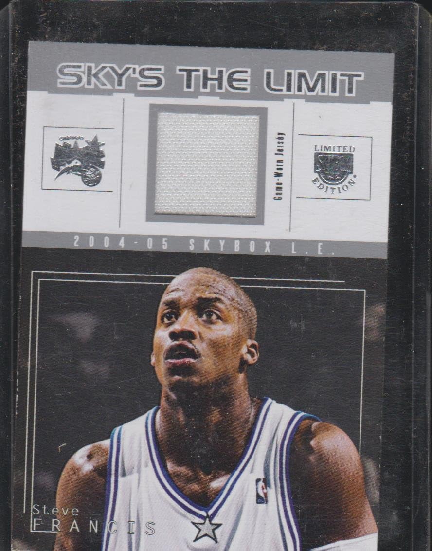 2005 Skybox Limited Steve Francis Magic 42/99 Game Used Jersey Basketball Card #SL-SF