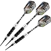 Viper by GLD Products Sure Grip Soft Tip Darts, Set of 3 | Nickel Silver Barrels, Rubberized Grip Sleeves, Aluminum Shafts With Locking Holes, Slim Flights, For Electronic Dartboards