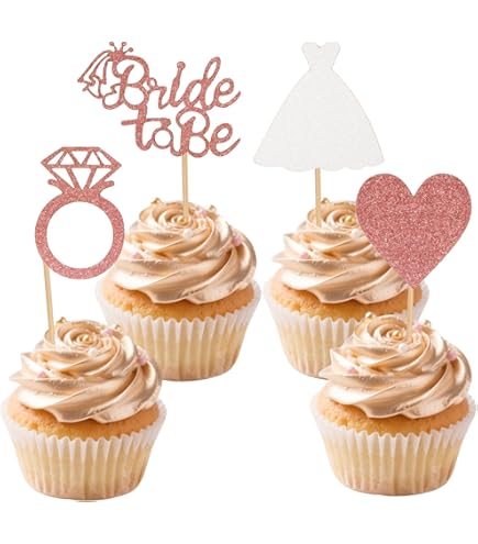 Gyufise Lot De 36 Décorations De Cupcakes Avec Nœud Papillon à