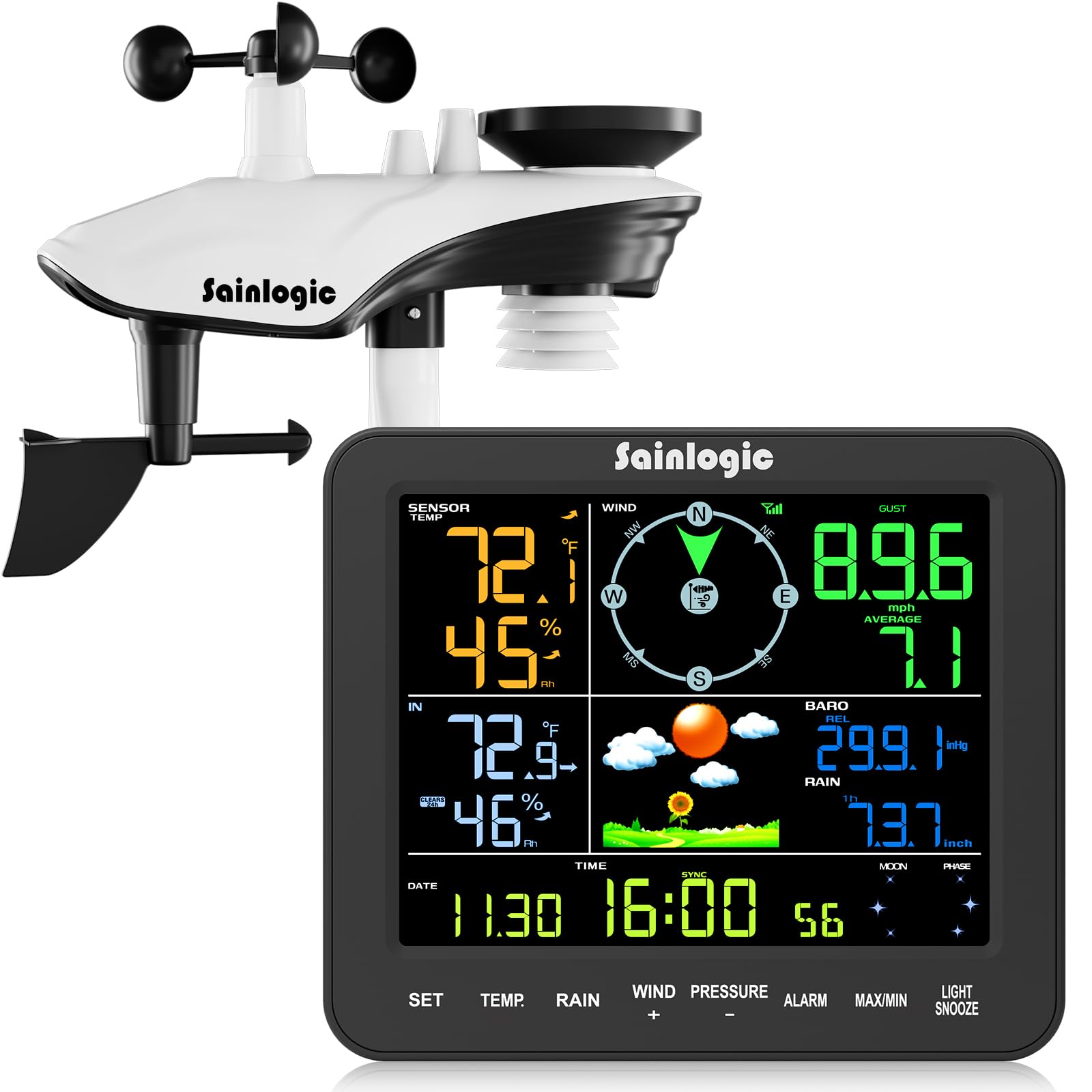Sainlogic SA8 Home Weather Station with Rain Gauge