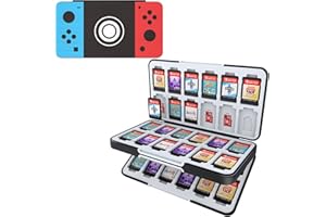HEIYING Game Card Case for Nintendo Switch & Switch OLED,Customized Pattern Portable Travel Carry Case with 48 Game Card Slots and 24 Micro SD Cards Slots