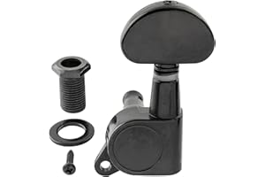 Musiclily Pro R15J Single 15:1 Ratio Full Sealed Machine Head Treble Side Tuner Tuning Peg Key with Half Moon Button for Acou