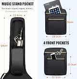 CAHAYA Jumbo Dreadnought Guitar Bag 42/43/44 Inch Black Yellow CY0284 view 3