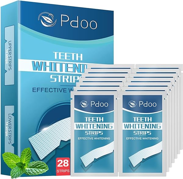 Whitening Strips 14 Applications | Effective Zähne Aufhellen in 7 Days | Teeth Whietning Strips that Enamel-Safe, No-Sensitivity | Entfernt Verfärbungen Effektiv Zahnaufhellung | Mint