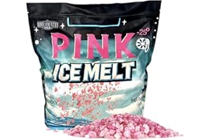 HOME AND COUNTRY USA Ice and Snow Melt 8 lb Bag CMA Blended Magnesium Chloride Ice Melter Effective Snow and Ice Removal Effective Below Zero Degrees (Pink)