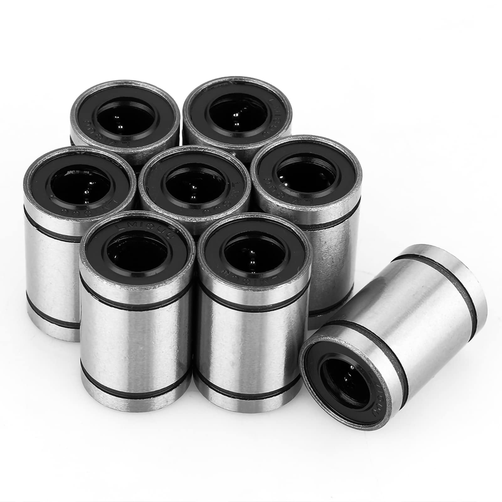 FTVOGUE 8pcs LM10UU Linear Ball Bearings Double Sealed Ball Bearing Bushing for 3D Printer