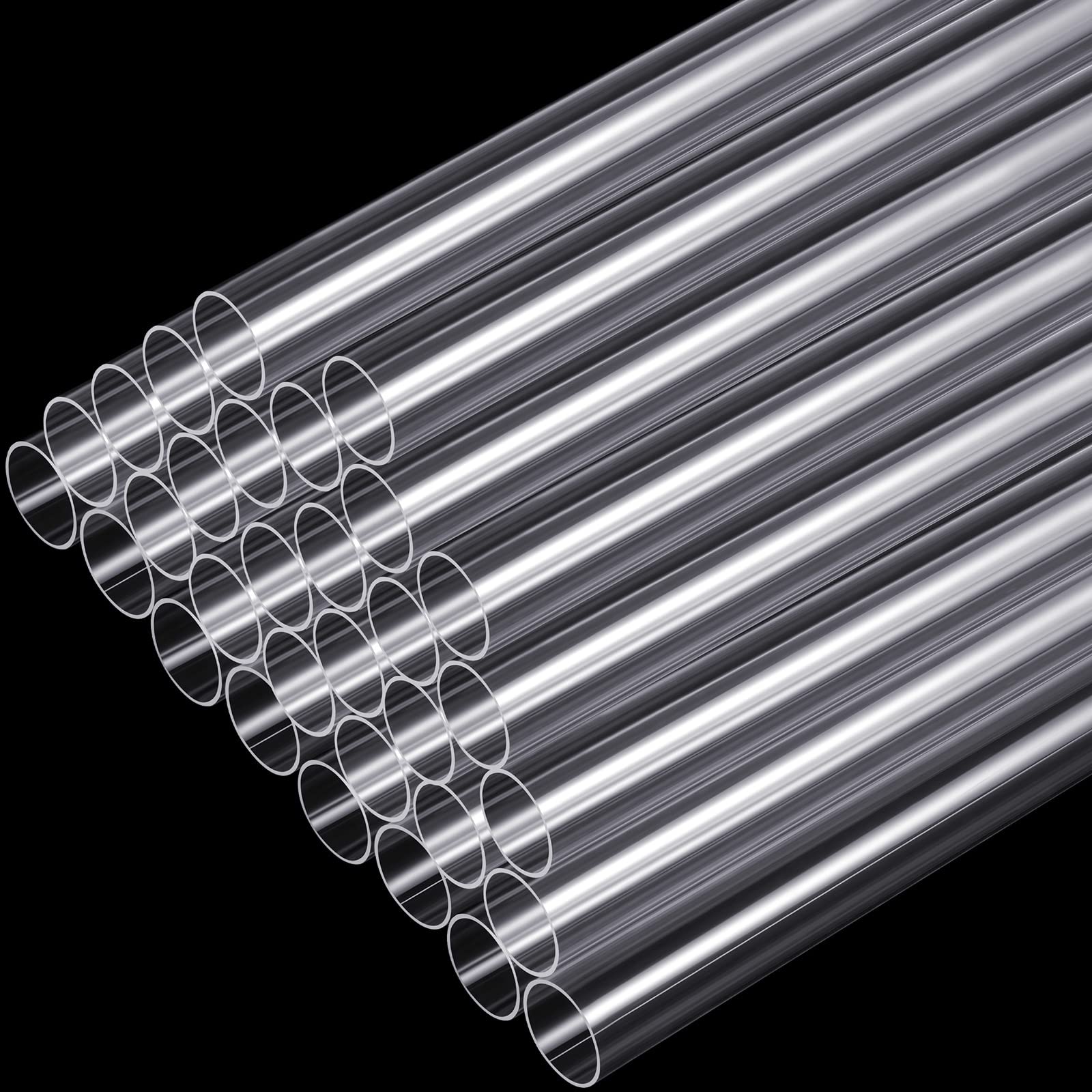 Photo 1 of 30 Pcs Acrylic Tube Rigid Acrylic Pipe Wall Thickness Round Cylinder Clear Pipe Plastic Hard Clear Tubing DIY Acrylic Tube for Advertising Lighting (16 Inch Long) (1 Inch)