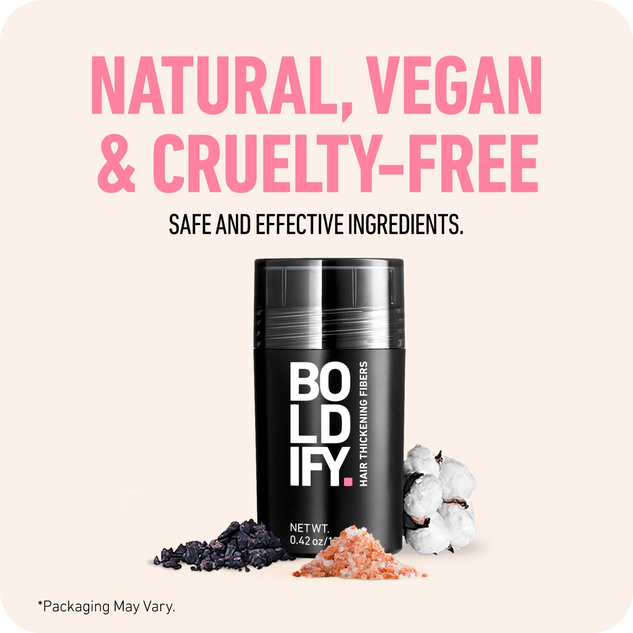BOLDIFY Hair Fibers (56g) - Fill In Thinning and Fine Hair for an Instantly Fuller, Thicker Look - 14 Shades for Women & Men - Black