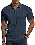 Mens Polo Shirts Textured Soft Touch Regular Fit