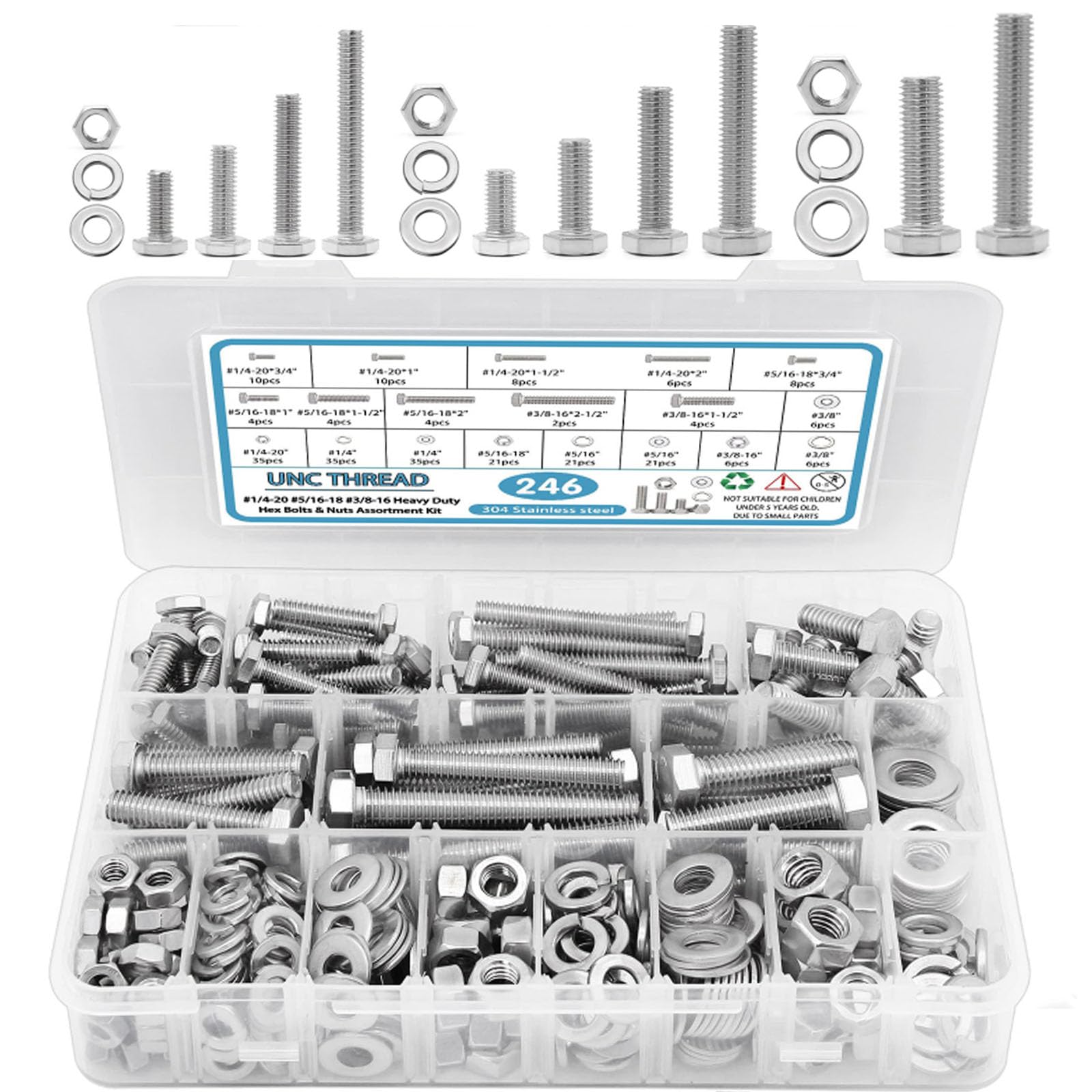 TA-VIGOR 4Pcs M8 x 30mm Hex Head Screws Bolts, Nuts, Flat & Lock Washers Kits, Fully Thread Hexagon Bolts, High Tensile Cap Screws for Metal Work, Automotive Machinery, Bike Motorcycles Repair