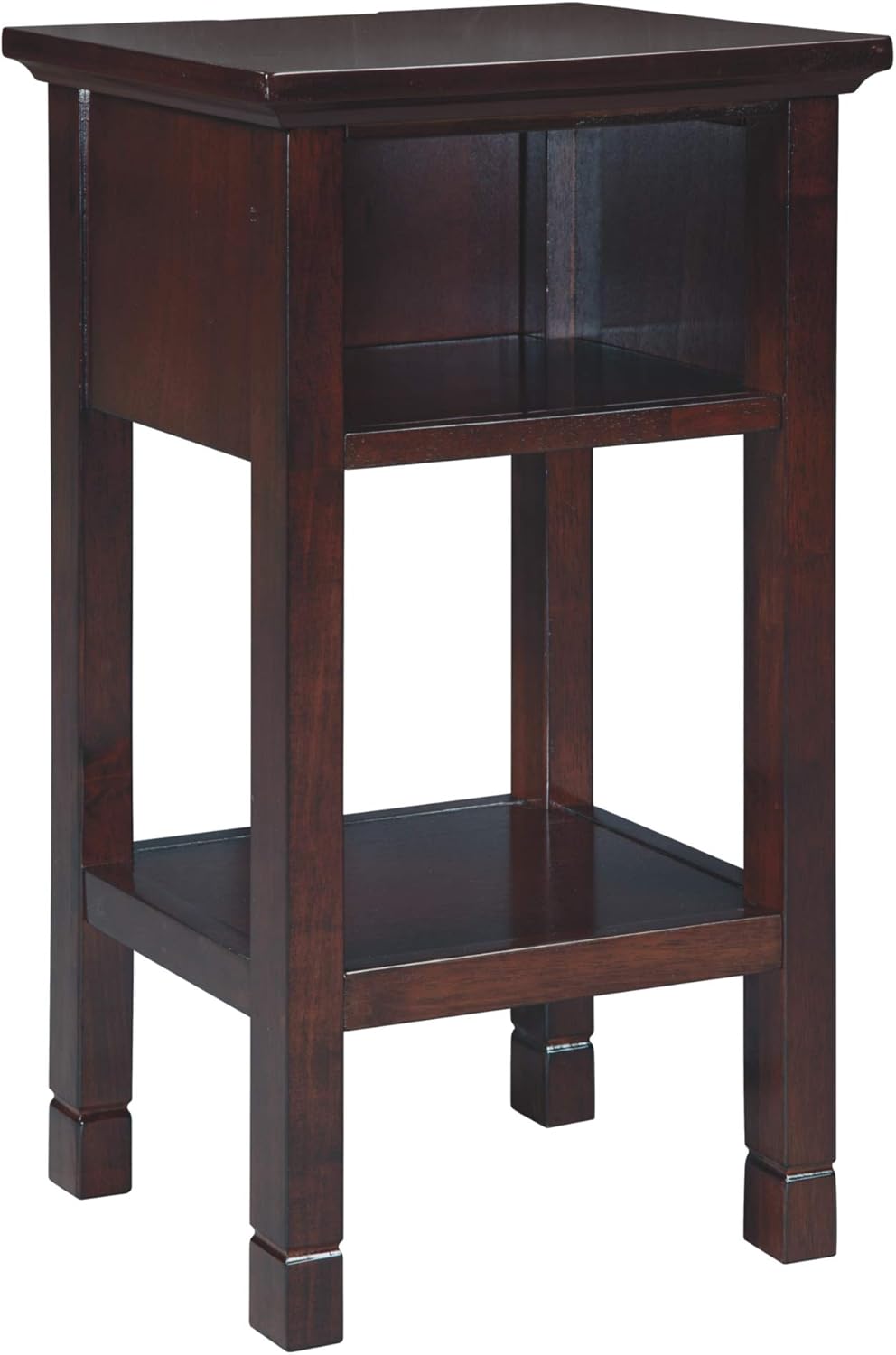 Signature Design by Ashley - Marnville Accent Table - With USB Hook-Up - Contemporary - Reddish Brown