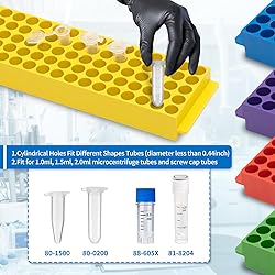 CryoKing 5PCS Microcentrifuge Tube Rack, Vial Racks