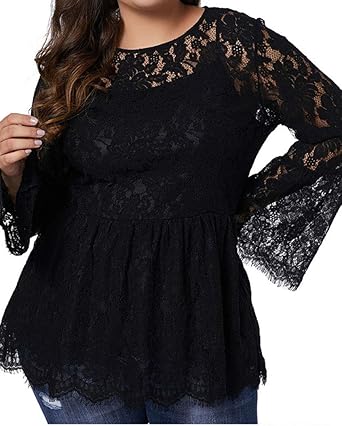 formal lace tops plus size